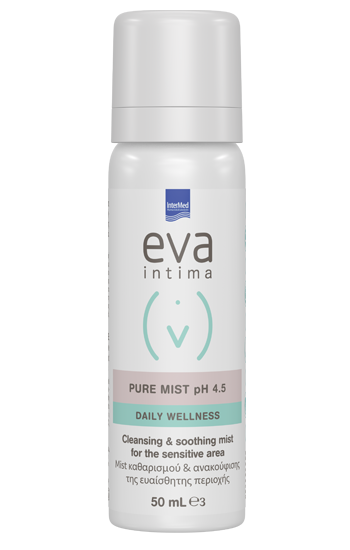 Το Eva Intima Pure Mist pH 4.5 είναι ένα ειδικά σχεδιασμένο mist καθαρισμού για την ευαίσθητη περιοχή, ιδανικό για καθημερινή χρήση ή κάθε στιγμή που επιθυμείτε μια δροσερή αίσθηση καθαριότητας και άνεσης.